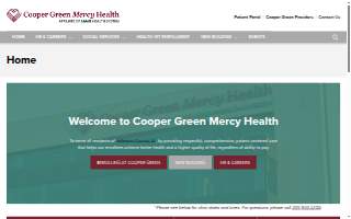 Cooper Green Mercy Health Services an Affiliate of UAB website