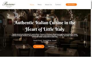 Paesano Restaurant & Wine Bar website