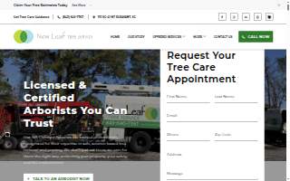 New Leaf Tree Service website
