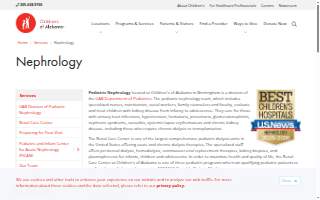 Children's of Alabama - Nephrology (Kidney) website