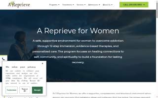A Reprieve For Women website