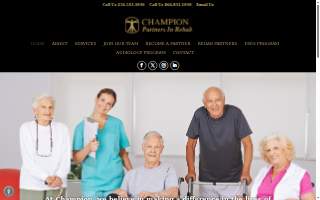 Champion Partners In Rehab website