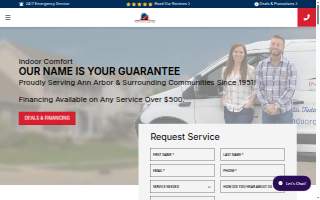 Indoor Comfort Heating & Cooling website