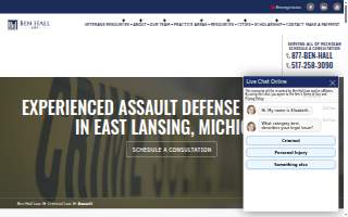 Ben Hall Law of Lansing website