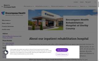 Encompass Health Rehabilitation Hospital of Shelby County website