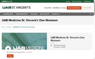 UAB Medicine St. Vincent’s One Nineteen website
