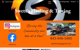 Swett's Hauling & Towing website