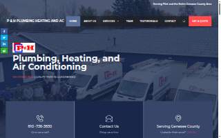 P & H Plumbing, Heating & Air Conditioning, Inc. website