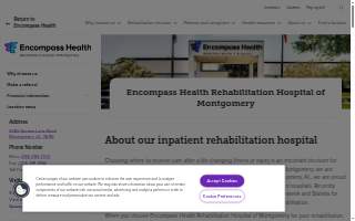 Encompass Health Rehabilitation Hospital of Montgomery website