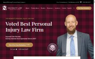 Nicolet Law Accident & Injury Lawyers of Fargo website