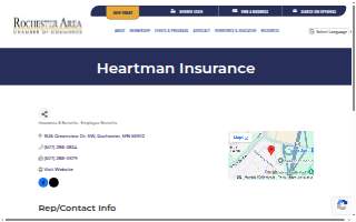 Heartman Insurance website