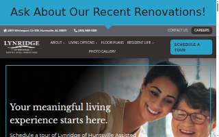 Lynridge of Huntsville Assisted Living & Memory Care website