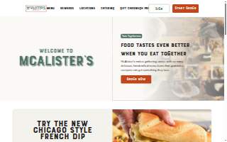 McAlister's Deli of Montgomery website