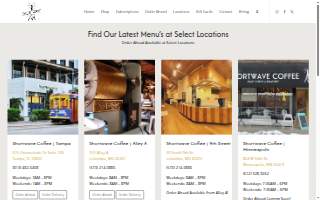 Shortwave Coffee website