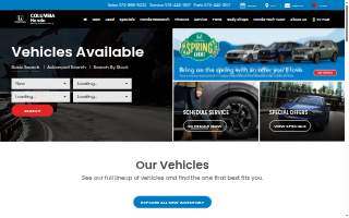 Columbia Honda website