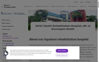 MUSC Health Rehabilitation Hospital, affl. of Encompass Health website