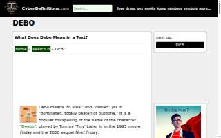 Debo's Lounge website