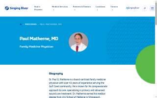 Paul Matherne, MD website