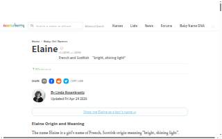 Elaine's Place To Be website