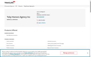 Toby Hansen Agency website