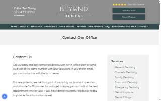 Beyond Dental website