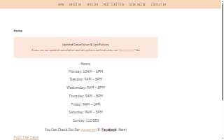 Posh The Salon website
