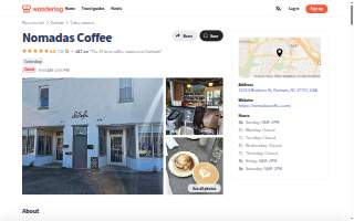 Nomadas Coffee website