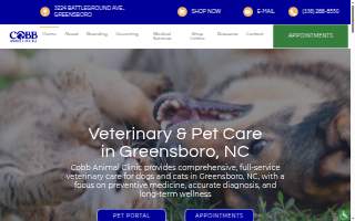 Cobb Animal Clinic website