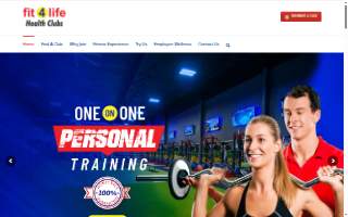 Fit4Life Health Clubs - Raleigh website