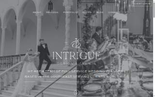 Intrigue Design & Events website