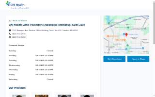 CHI Health Clinic Psychiatric Associates (Immanuel Suite 203) website