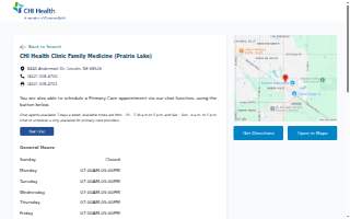 CHI Health Clinic Family Medicine (Prairie Lake) website