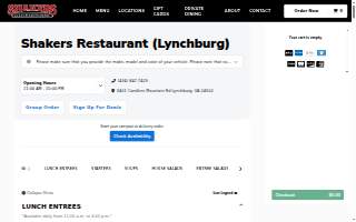 Shakers on 3rd website