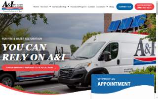 A&I Fire and Water Restoration of North Charleston website