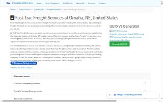 Fast-Trac Freight Services website