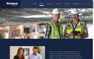 Sampson Construction of Lincoln website