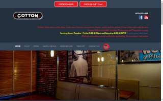 Cotton Restaurant website
