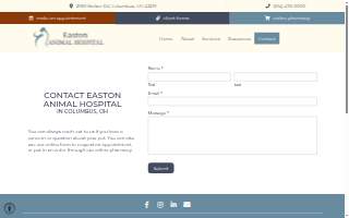 Easton Animal Hospital of Columbus website