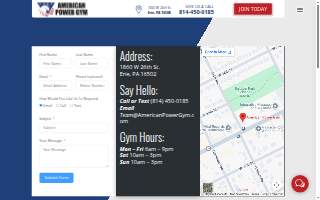 American Power Gym website