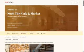 Nook Tiny Cafe & Market website