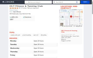 24/7 Fitness Club website