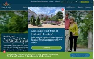 Larksfield Place Assisted Living & Memory Support website