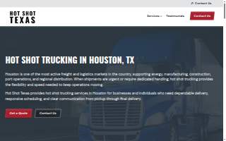 Hot Shot Trucking website