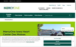 MercyOne Iowa Heart Center Des Moines website