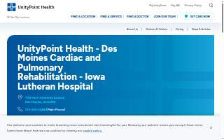 UnityPoint Health - Des Moines Cardiac and Pulmonary Rehabilitation - Iowa Lutheran Hospital website