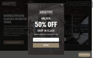 Archetype Boxing Club website