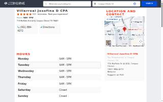 Villarreal Josefina D CPA website