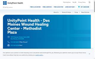 UnityPoint Health - Des Moines Wound Healing Center - Methodist Plaza website