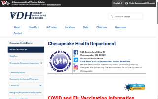 Chesapeake Health Department website
