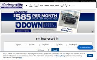 Heritage Ford website